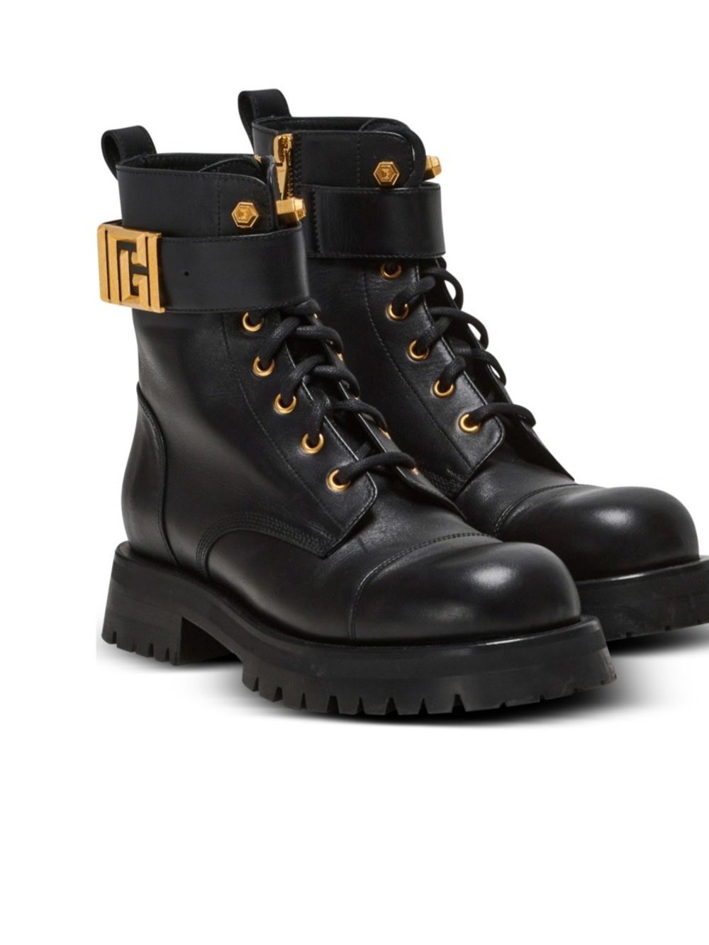 Balmain Women’s Black Leather Boots Size 7 – New in Box